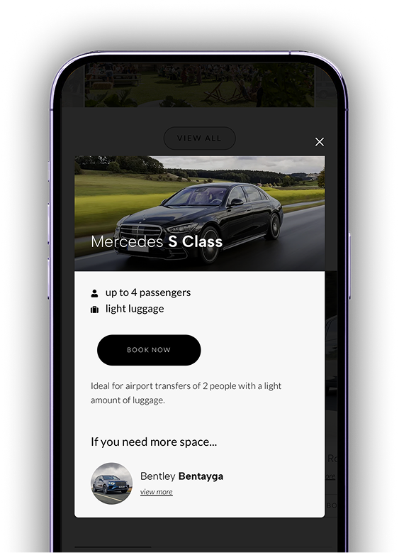 SSJ Luxury Transport Mobile Booking Interface
